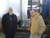 Giulio with Prof. Giovanni MOSETTI, Relatore di Tesi di Laurea and Giulio's First Master of Making, near the axial flow compressor developed over 20 years ago during the Thesis !